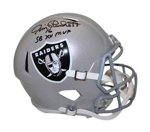 Jim Plunkett Signed Las Vegas Raiders Speed F/S Helmet w/SB MVP BAS 39700