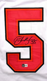 Derrick Brooks Autographed White Pro Style Jersey - Beckett W Hologram *Black