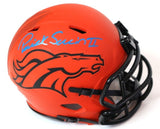Patrick Surtain II Autographed Denver Broncos Orange Rave Mini Helmet BAS COA