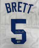 GEORGE BRETT - Kansas City Royals Signed Custom Replica White Jersey AUTO - BAS