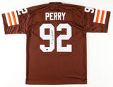 Michael Dean Perry Signed Cleveland Browns Jersey (Playball Ink) 6xPro Bowl D.E.