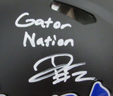 D. J. Lagway Signed/Inscr Black Matte Full Size Auth Helmet Florida JSA 197047