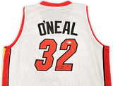 MIAMI HEAT SHAQUILLE SHAQ O'NEAL AUTOGRAPHED WHITE JERSEY BECKETT WITNESS 215720