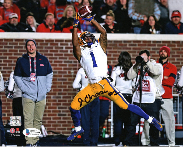 Ja'Marr Chase Autographed LSU Tigers 8x10 Photo Beckett Witnessed