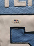 FRAMED UNC TAR HEELS VINCE CARTER AUTOGRAPHED SIGNED JERSEY PSA COA