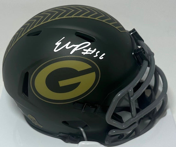 Packers Linebacker EDGERRIN COOPER Signed 2025 SALUTE Mini Helmet AUTO - BAS