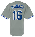 Rick Monday (DODGERS) Signed Grey Custom Baseball Jersey - (SCHWARTZ COA)