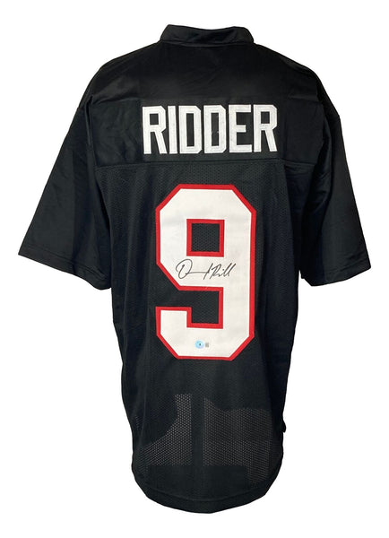 Desmond Ridder Atlanta Signed Black Football Jersey BAS ITP