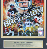Terry Bradshaw HOF Pittsburgh Steelers Signed/Auto 8x10 Photo Framed JSA 163381