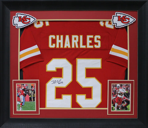 Jamaal Charles Authentic Signed Red Pro Style Framed Jersey BAS Witnessed