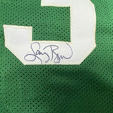 Autographed/Signed Larry Bird Boston Green Basketball Jersey PSA/DNA COA
