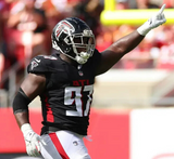 Grady Jarrett Signed Atlanta Falcons Jersey (Beckett) 2xPro Bowl Defensive End