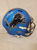 AMON RA ST BROWN SIGNED DETROIT LIONS 2024 ALTERNATE SPEED REPLICA HELMET BAS