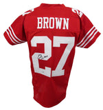 Ji'Ayir Brown Signed/Auto Red San Francisco 49ers Football Jersey Beckett 208154