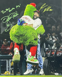 Jason Kelce/Phanatic Dual-Signed 16x20 Photo Eagles/Phillies Witness PSA/DNA 810