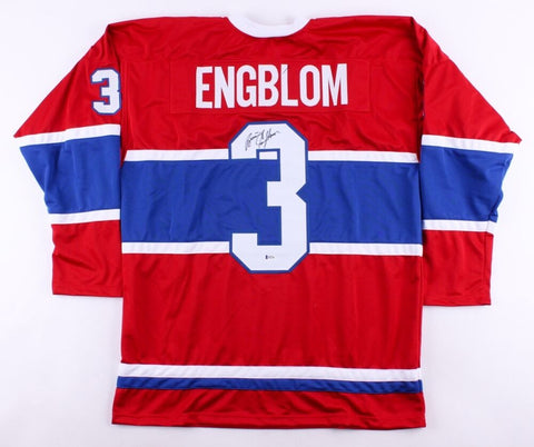 Brian Engblom Signed Montreal Canadiens Jersey (Beckett)Playing career 1975-1987