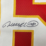 Framed Autographed/Signed Will Shields 35x39 Kansas City Red Jersey JSA COA