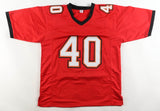 Mike Alstott Signed Tampa Bay Buccaneers Jersey Beckett/ Super Bowl XXXVII Champ