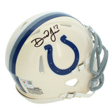 Daniel Jones Autographed Indianapolis Colts RETRO Speed Mini Helmet Fanatics