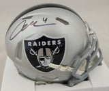 AIDAN O'CONNELL SIGNED RAIDERS SPEED MINI HELMET BECKETT QR