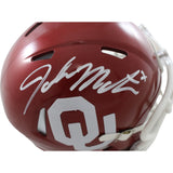 John Mateer Autographed Oklahoma Sooners Mini Helmet Beckett Witness 58311