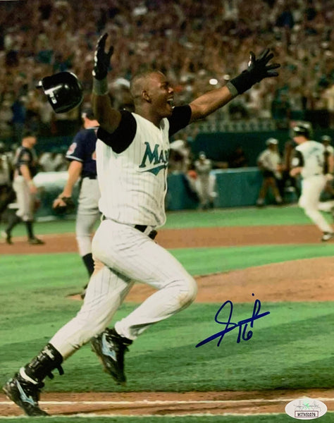 Florida Marlins 1997 WS Champ EDGAR RENTERIA Signed 8x10 Photo #1 AUTO - JSA