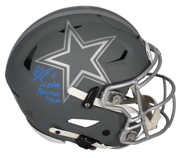 Micah Parsons Autographed "21 DROY" Cowboys Speedflex Helmet Fanatics LE 1/25