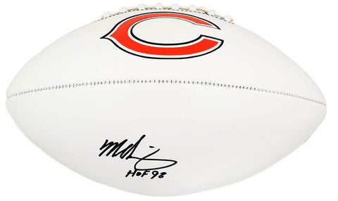 Mike Singletary Signed Bears Franklin White Logo Football w/HOF - (SCHWARTZ COA)