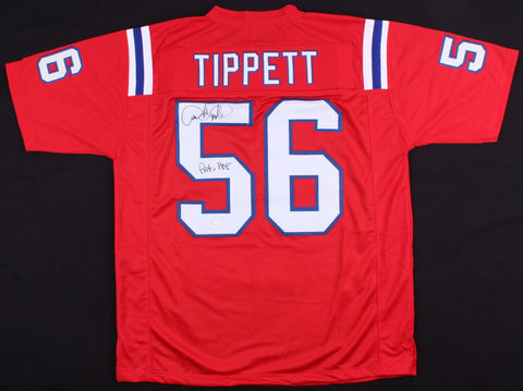 Andre Tippett Signed New England Patriots Jersey Inscribed HOF 08 (JSA COA) L.B.