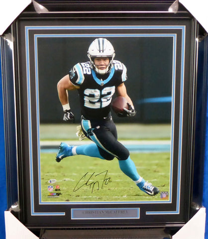 CHRISTIAN MCCAFFREY AUTOGRAPHED FRAMED 16X20 PHOTO PANTHERS BECKETT 162395