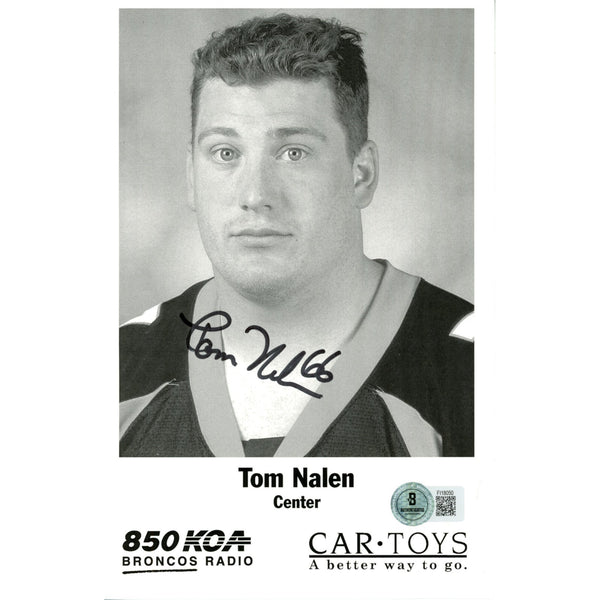 Tom Nalen Autographed/Signed Denver Broncos 5.5x8.5 Photo Beckett 59235