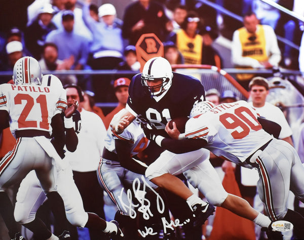 Kyle Brady Penn State Signed/Inscribed 11x14 Photo Witness JSA 208289