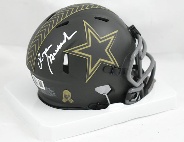 Roger Staubach Autographed Cowboys Salute 2025 Speed Mini Helmet- Beckett W Holo