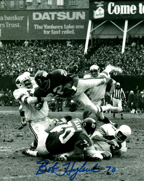 New York Giants BOB HYLAND #70 Signed 8x10 Photo #2 AUTO - 1971-75