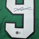 Framed Autographed/Signed Jalen Carter 35x39 Kelly Green Football Jersey BAS COA