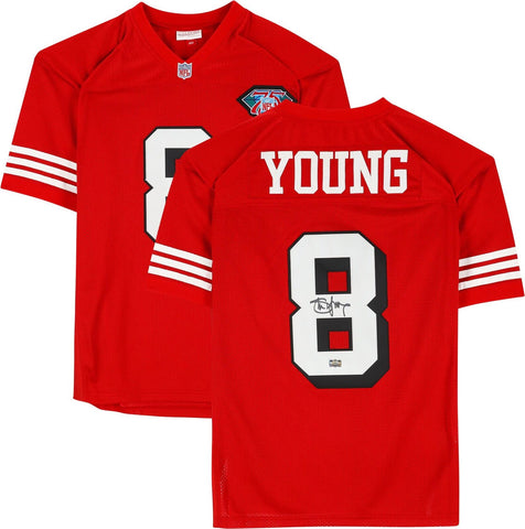 Steve Young San Francisco 49ers Autographed Red Mitchell & Ness Authentic Jersey