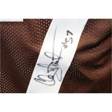 Clay Matthews Sr. Autographed/Signed Pro Style Brown Jersey Beckett 42791