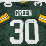 Autographed/Signed Ahman Green Green Bay Green Football Jersey Beckett BAS COA