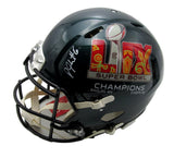 DeVonta Smith Eagles Signed Full Size SB LIX Logo Authentic Helmet Beckett 13381