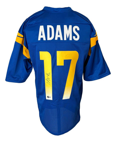 Davante Adams Los Angeles Signed Blue Football Jersey BAS