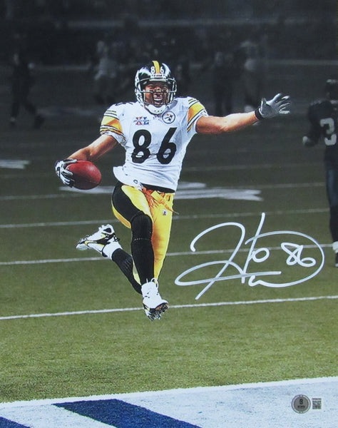 Hines Ward Autographed 11x14 Photo Pittsburgh Steelers Beckett 195312