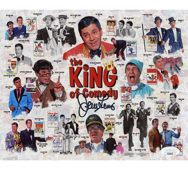 Jerry Lewis Signed Unframed 8x10 The King of Comedy Collage Photo
