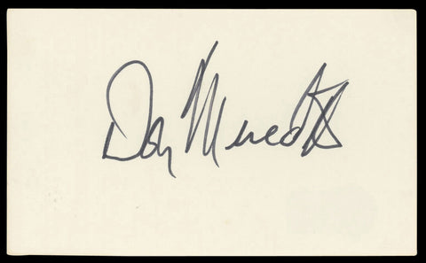 Cowboys Don Meredith Authentic Signed 3x5 Index Card Autographed BAS #BL98575