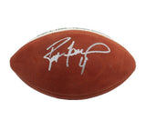 Brett Favre Signed Green Bay Packers Wilson Official NFL Game Football with Game