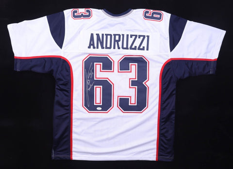 Joe Andruzzi Signed Patriots Jersey Inscribed "3x Champs" (JSA COA) O-Line
