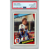 John Elway Autographed/Signed Denver Broncos Trading Card 84 Topps #63 PSA 55235