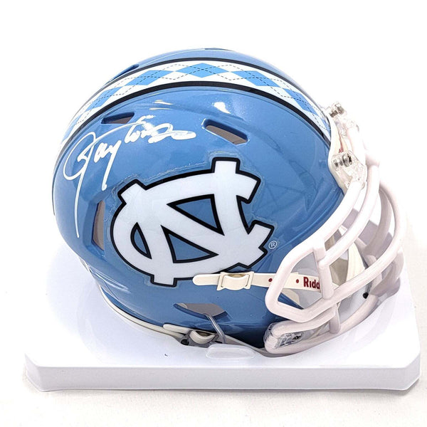 Lawrence Taylor Signed UNC North Carolina Speed Mini Helmet Beckett Witnessed