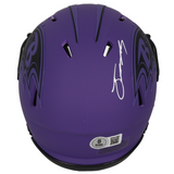 Zay Flowers Autographed Baltimore Ravens 'RAVE' Mini Speed Helmet Beckett