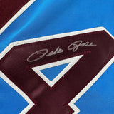 Autographed/Signed Pete Rose Philadelphia Retro Blue Jersey JSA COA