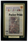 Packers 1997 Super Bowl XXXI Champs Journal Sentinel Newspaper Framed 157869